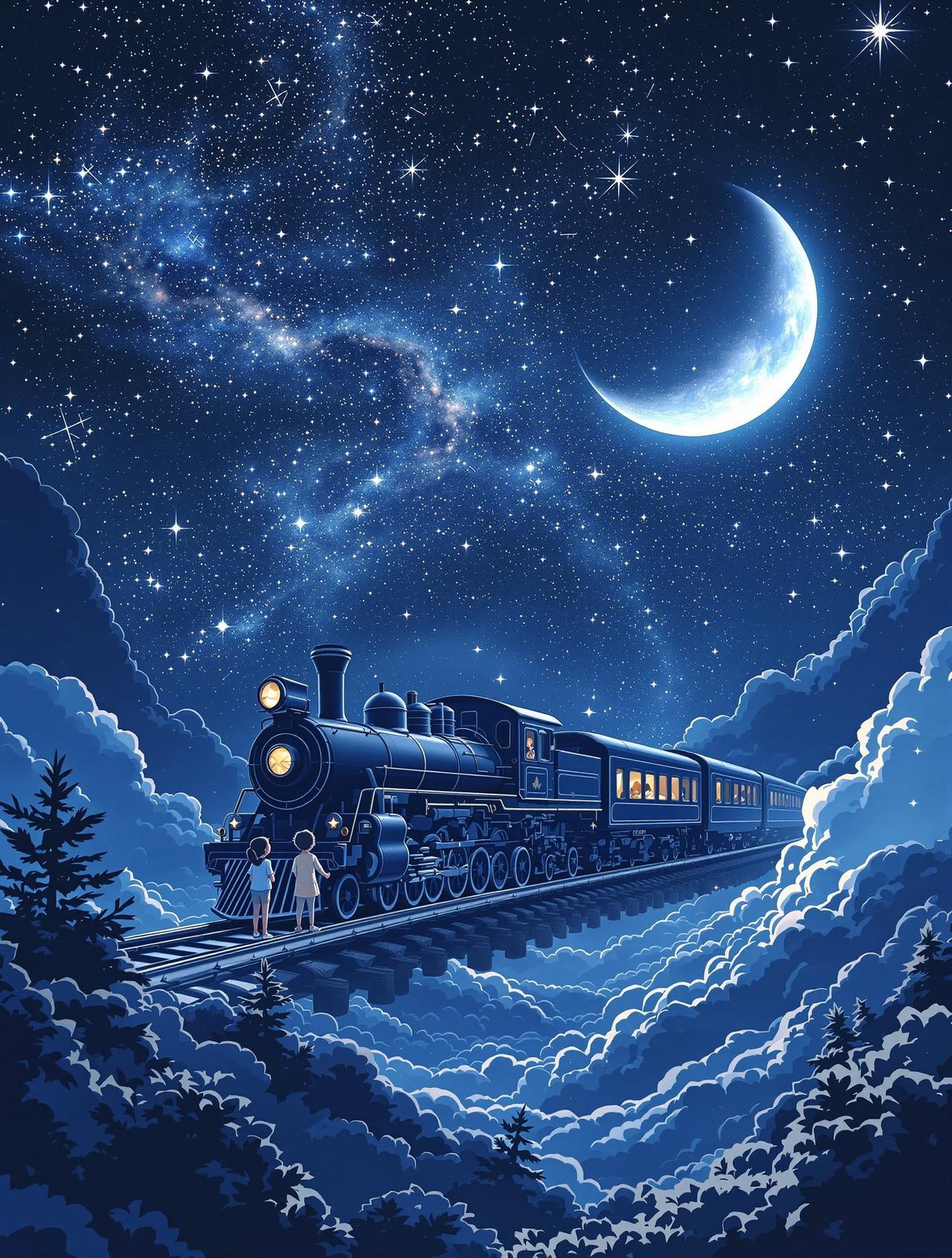 哔咔动漫编辑精选番剧《银河铁道之夜》封面 - 童话 / 奇幻,编辑月见推荐